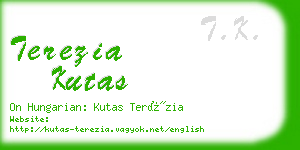 terezia kutas business card